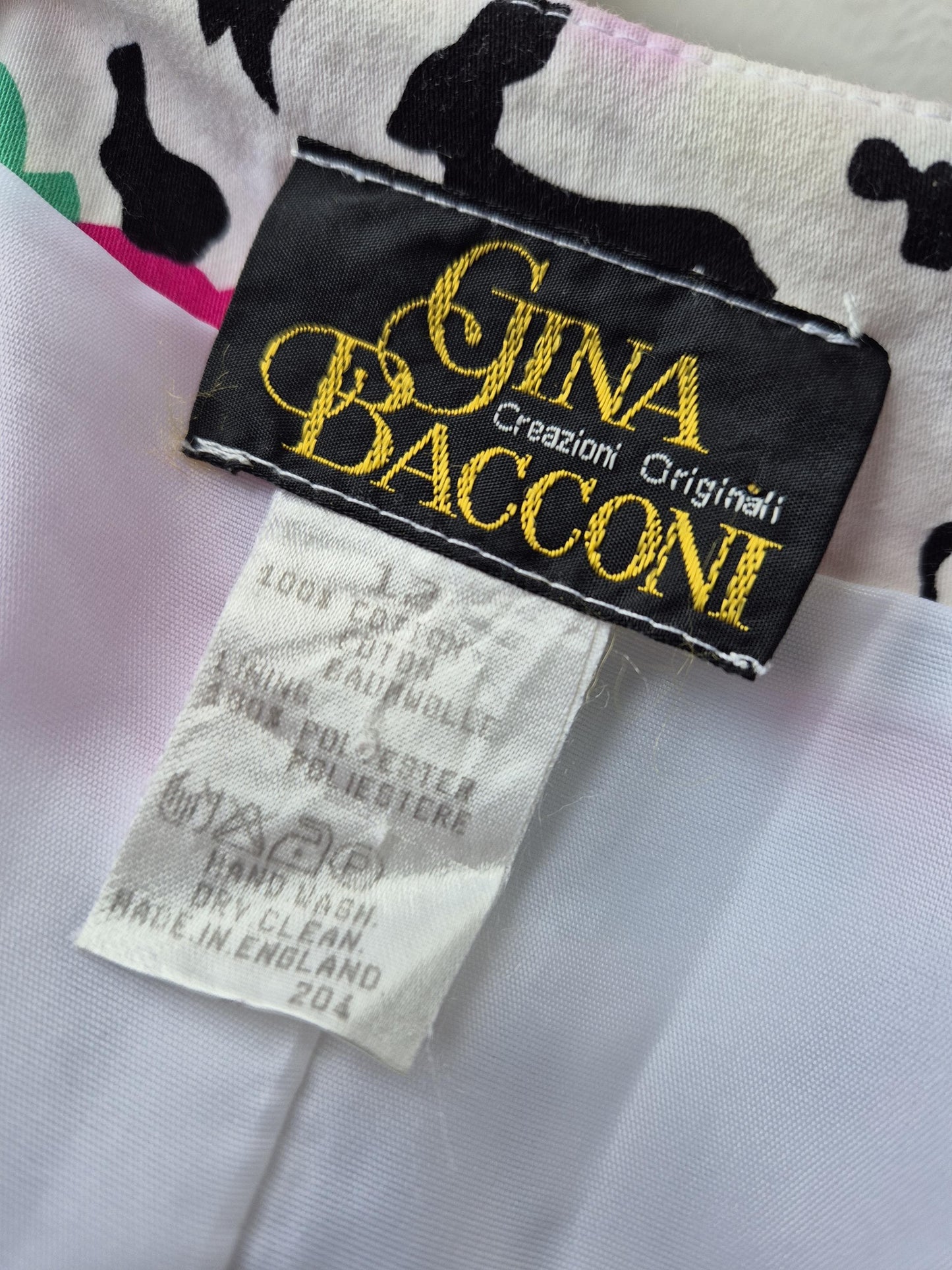 Vintage 1990s Gina Bacconi Cotton Rose Print Suit - Peplum Jacket & Pencil Skirt