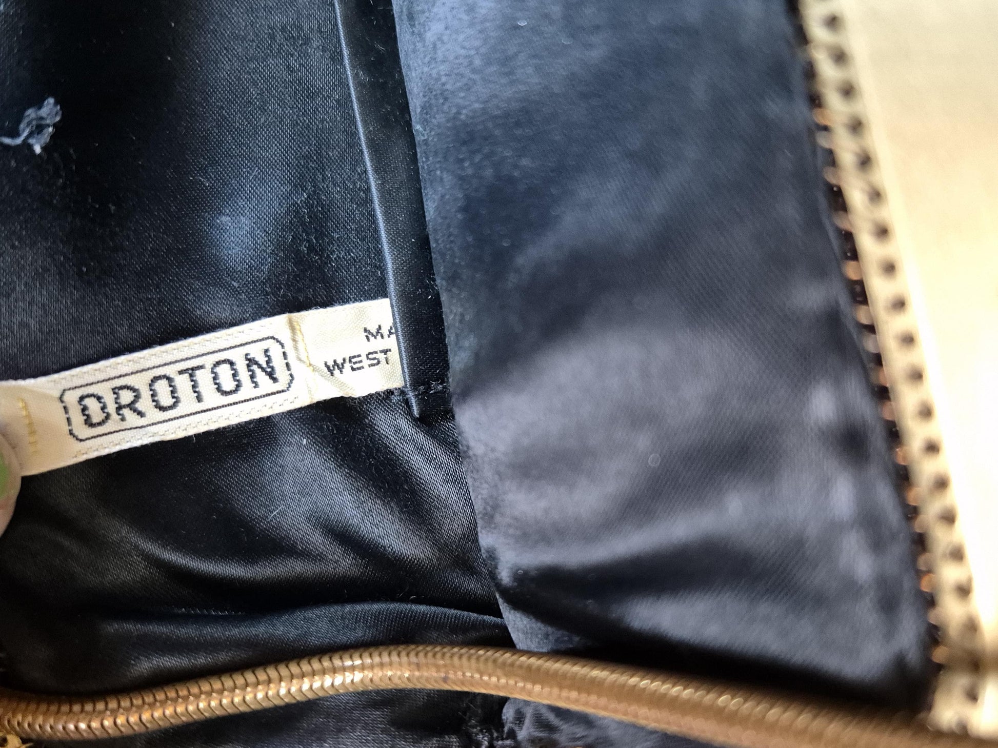 Vintage OROTON Black Mesh Deco Style Handbag