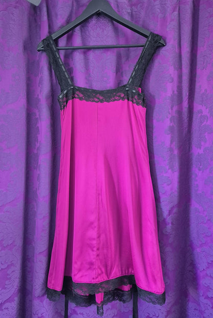 Vintage 90s/Y2K Betsey Johnson Silk Babydoll Slip Dress