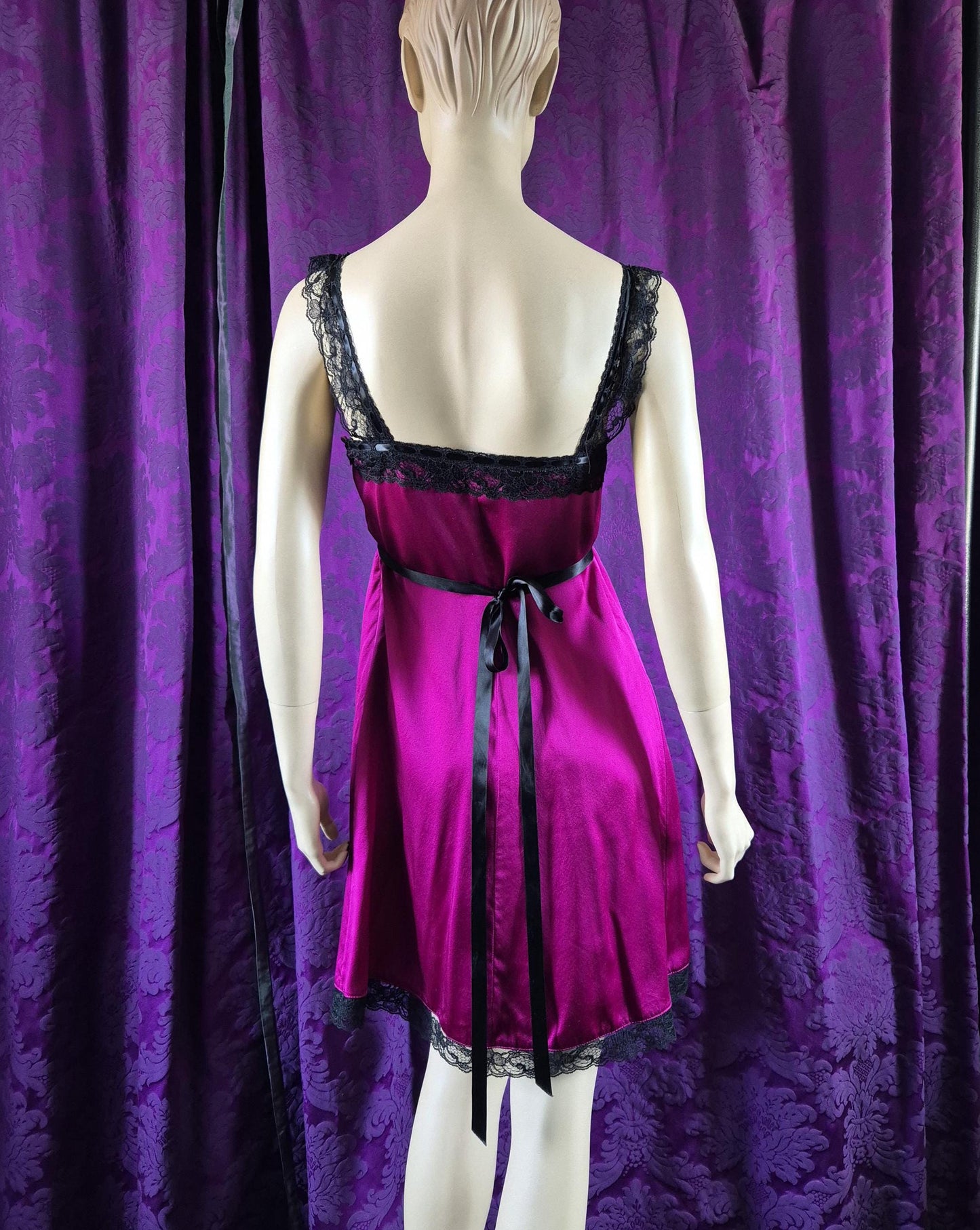 Vintage 90s/Y2K Betsey Johnson Silk Babydoll Slip Dress