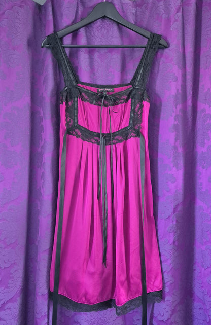 Vintage 90s/Y2K Betsey Johnson Silk Babydoll Slip Dress