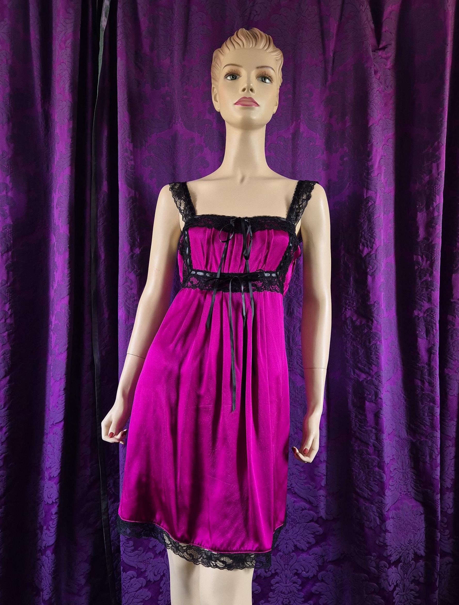 Vintage 90s/Y2K Betsey Johnson Silk Babydoll Slip Dress