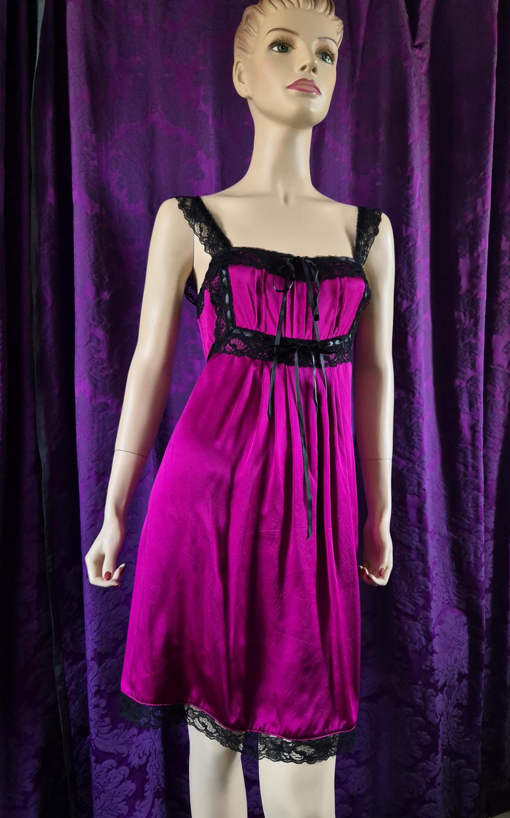 Vintage 90s/Y2K Betsey Johnson Silk Babydoll Slip Dress