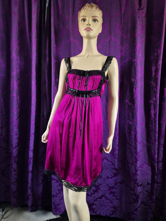 Vintage 90s/Y2K Betsey Johnson Silk Babydoll Slip Dress