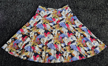 Vintage Cotton Floral Circle Skirt by Slimray of London - Plus sized