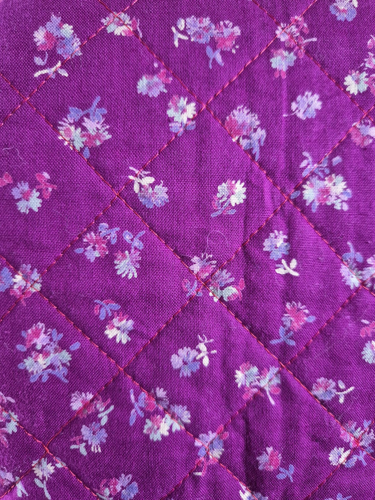 Vintage Handmade Ditzy Floral Boho Quilted Waistcoat