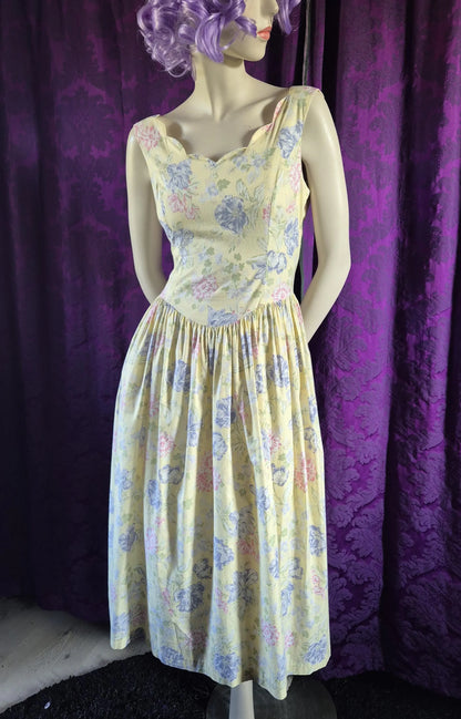 Vintage Laura Ashley Cotton Floral Sundress
