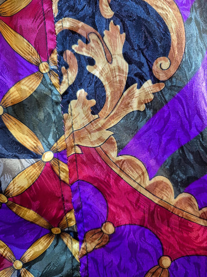 Vintage 1990s Jester Baroque Satin Jacquard Dress