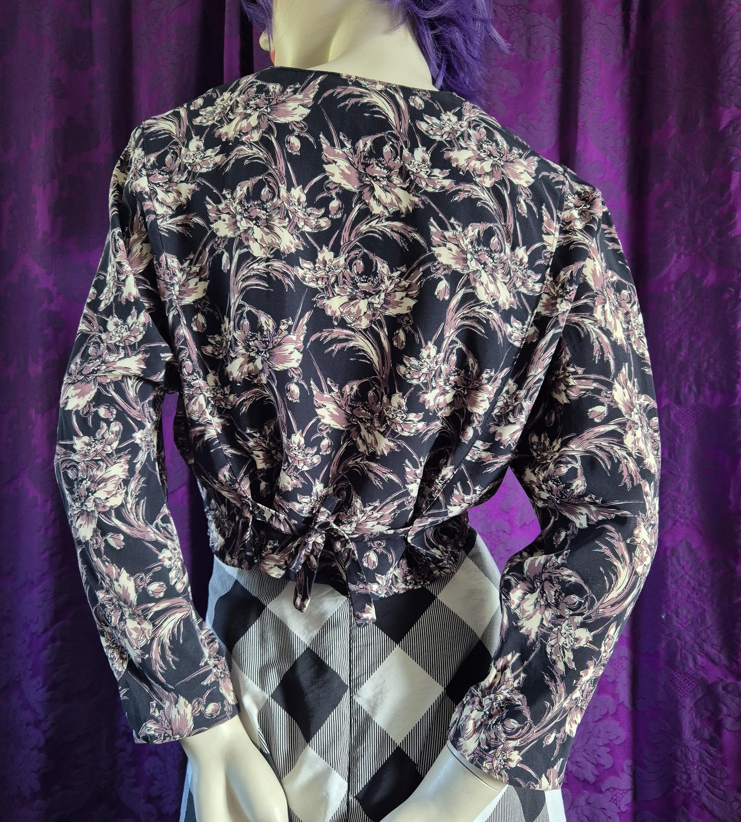Vintage 1990s LIBERTY of London Floral Print Waistcoat Style Blouse