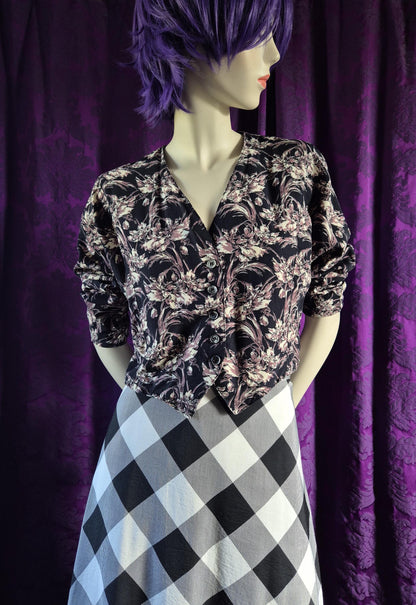Vintage 1990s LIBERTY of London Floral Print Waistcoat Style Blouse