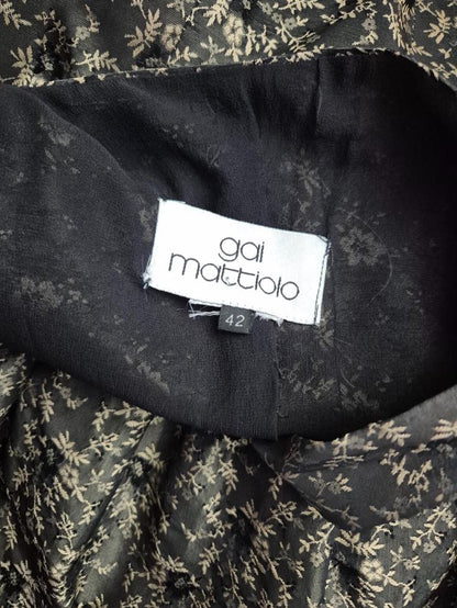 Gai Mattiolo Silk Brocade Drop Waist Party Dress