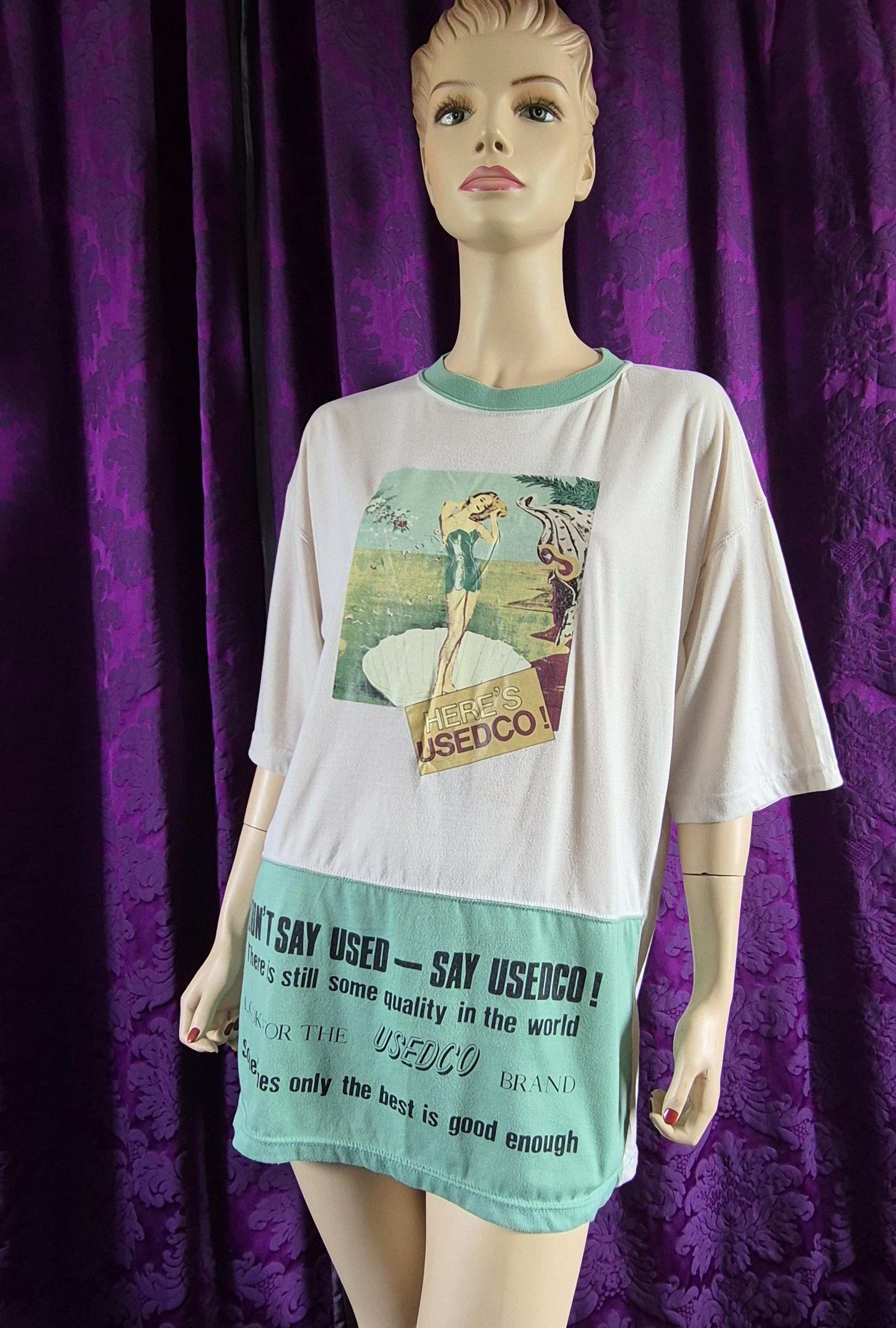 Vintage 1990s Usedco Venus Pin-Up Postmodern Art T-Shirt