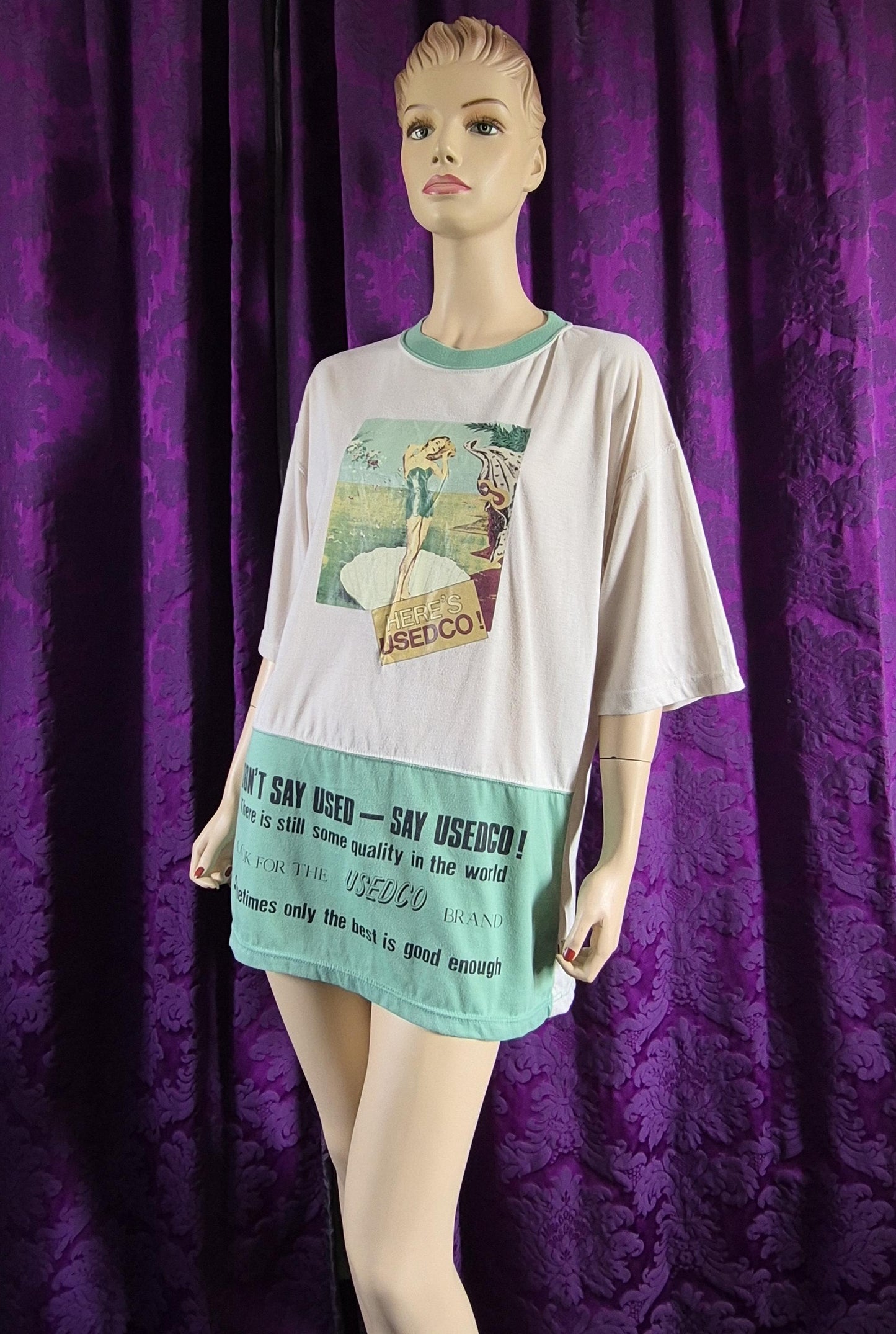 Vintage 1990s Usedco Venus Pin-Up Postmodern Art T-Shirt