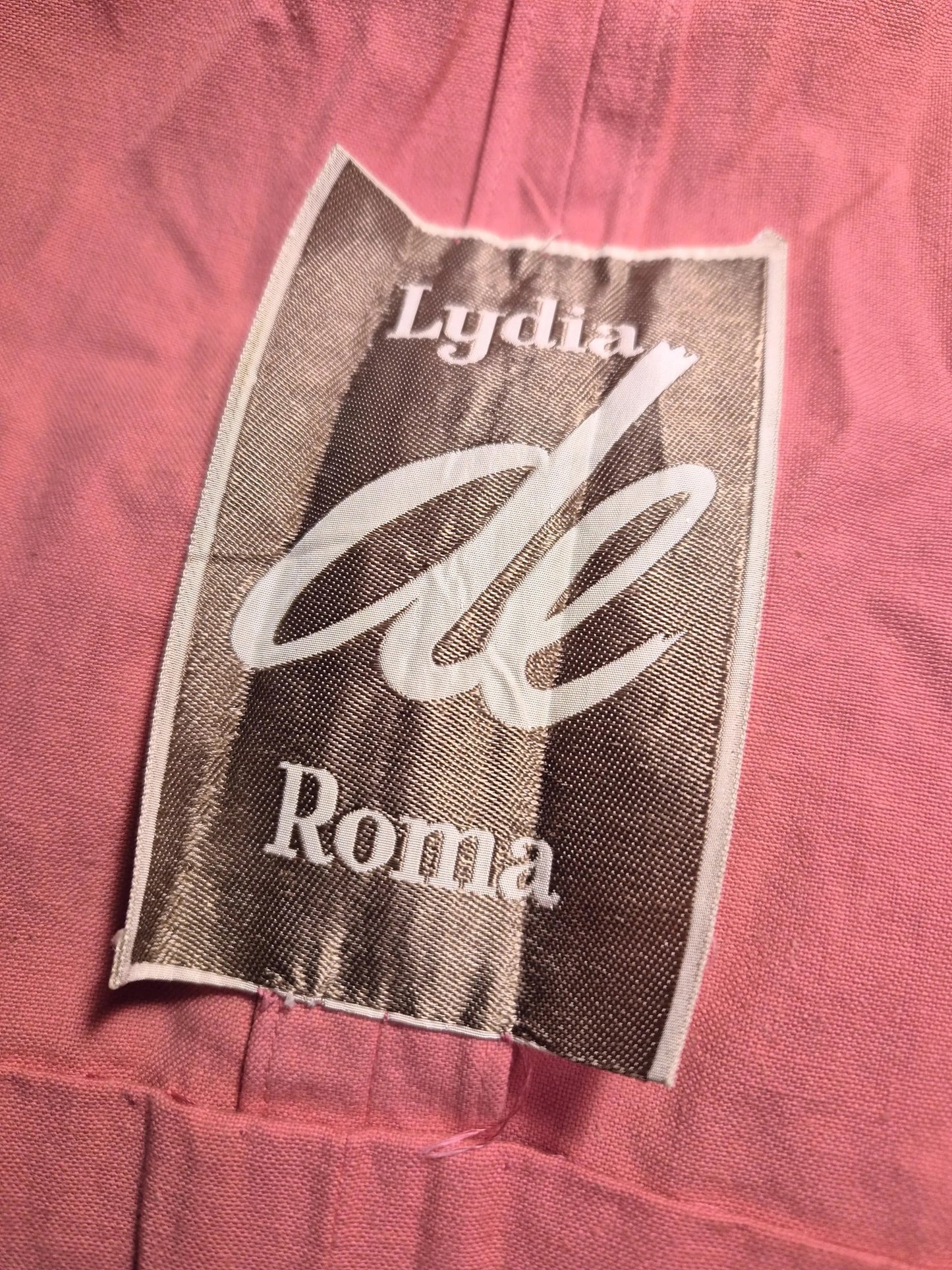 Vintage 1960s Lydia De Roma Pink Canvas & Leather Coat Dress