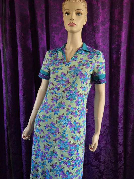 JPG Jean's by Jean Paul Gaultier Floral Print Maxi Polo Shirt Dress