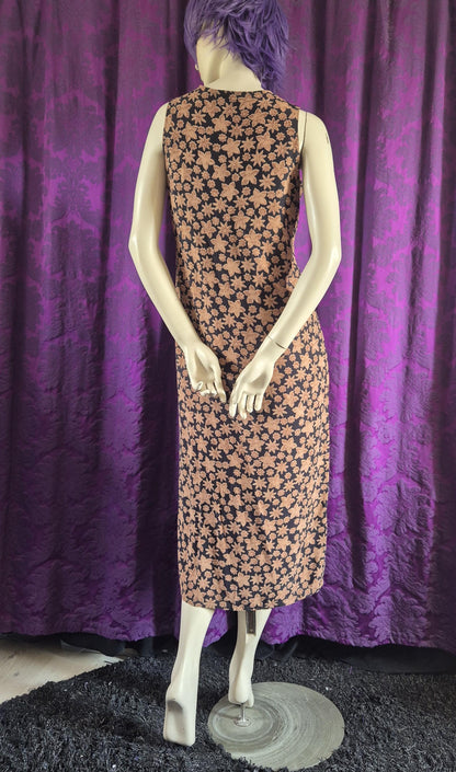 Vintage LIBERTY of London Leaf Print Rayon Tunic Dress