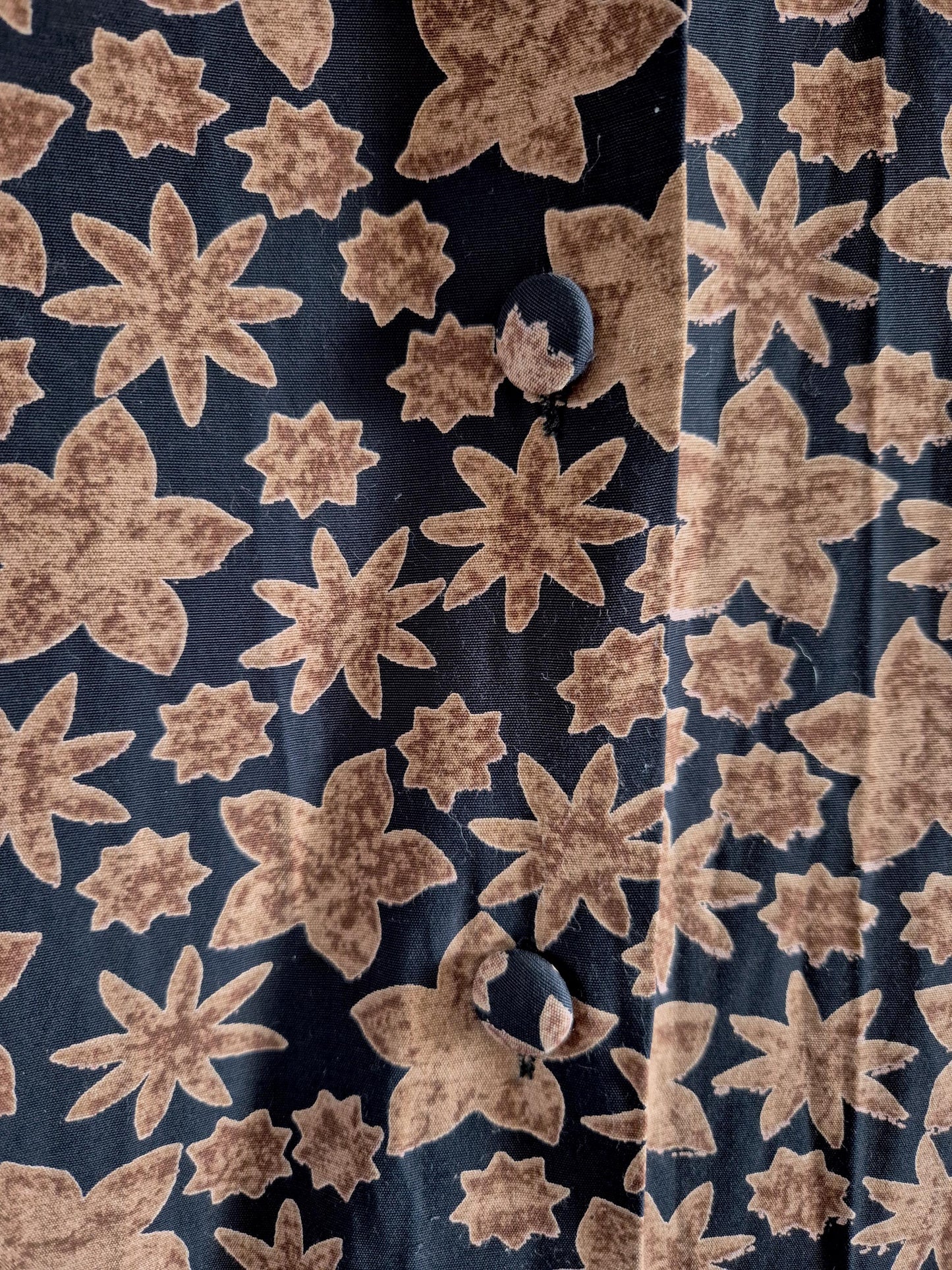 Vintage LIBERTY of London Leaf Print Rayon Tunic Dress