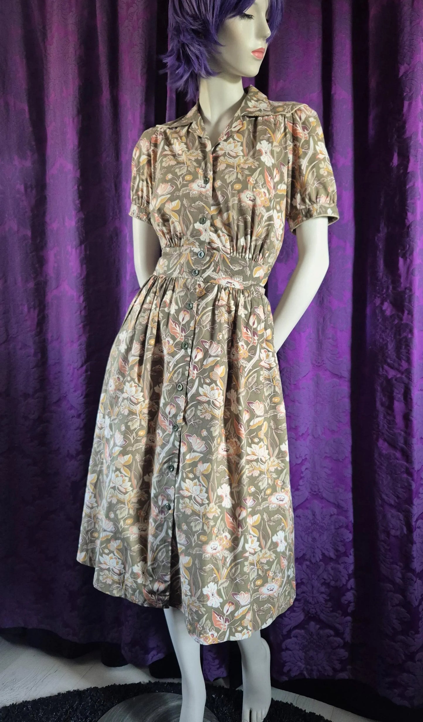 Marion Donaldson cotton chintz floral shirtdress