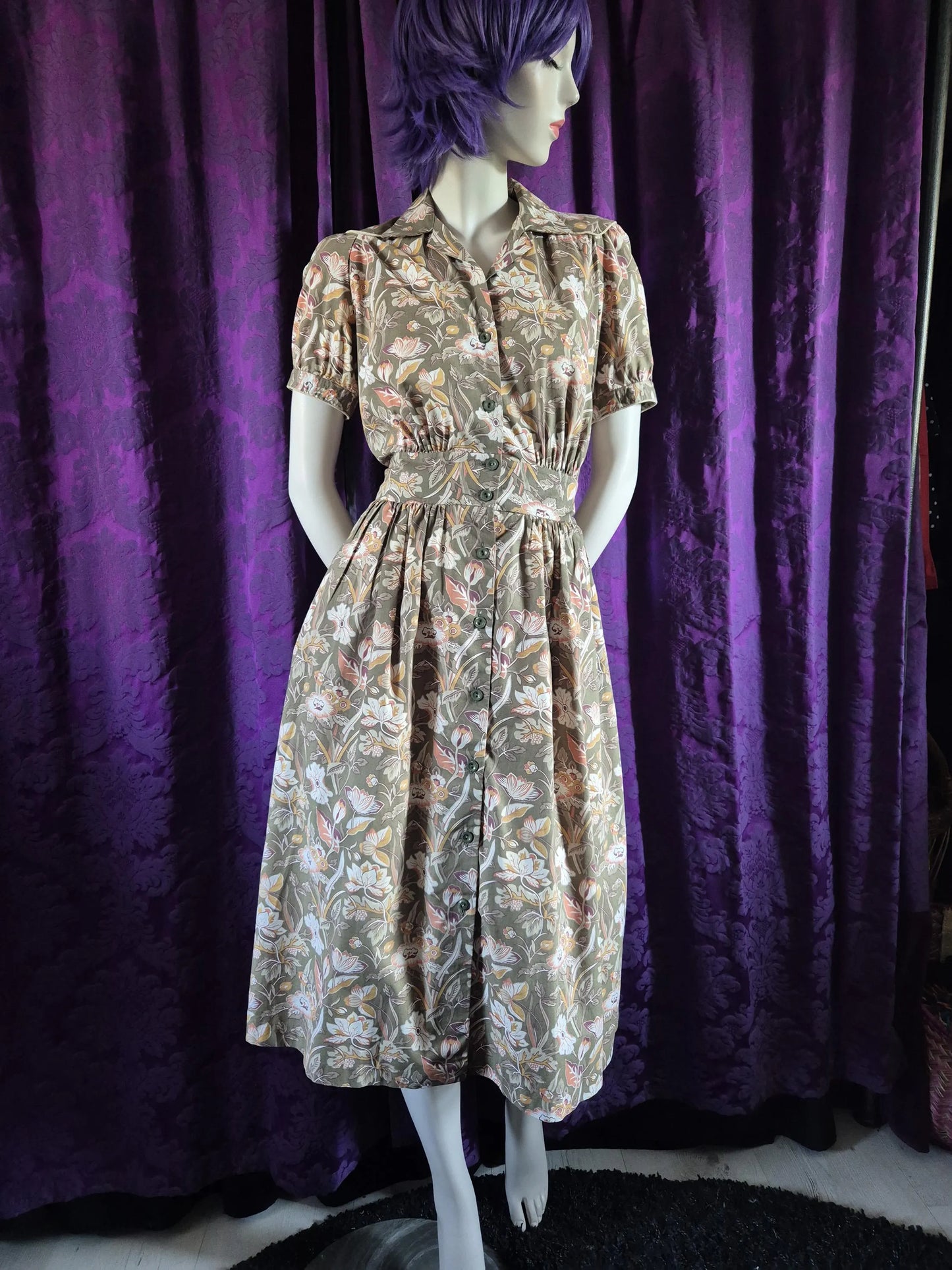 Marion Donaldson cotton chintz floral shirtdress