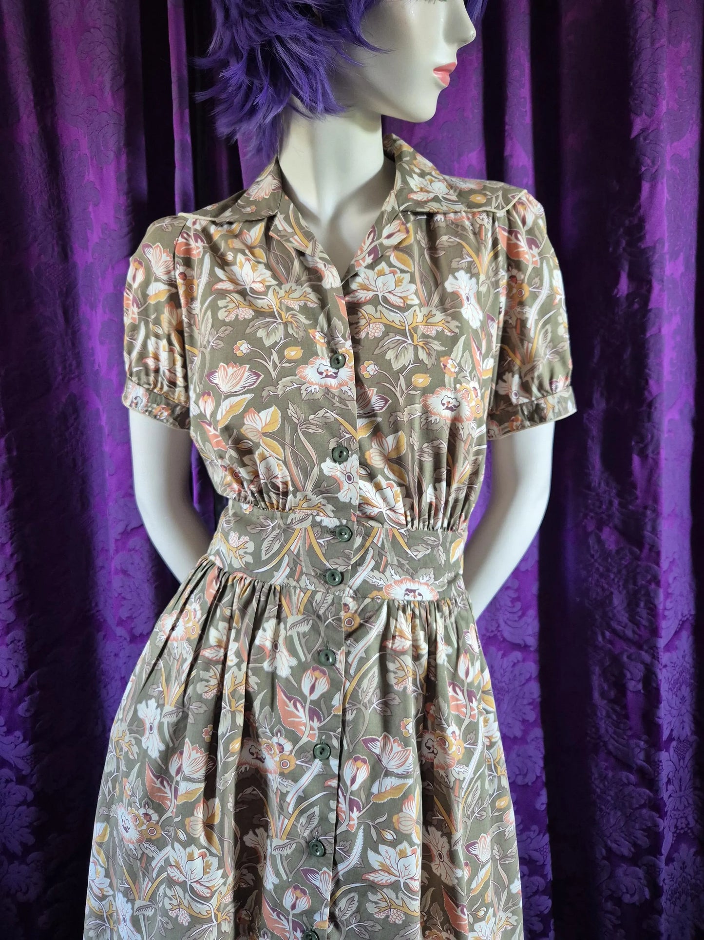 Marion Donaldson cotton chintz floral shirtdress