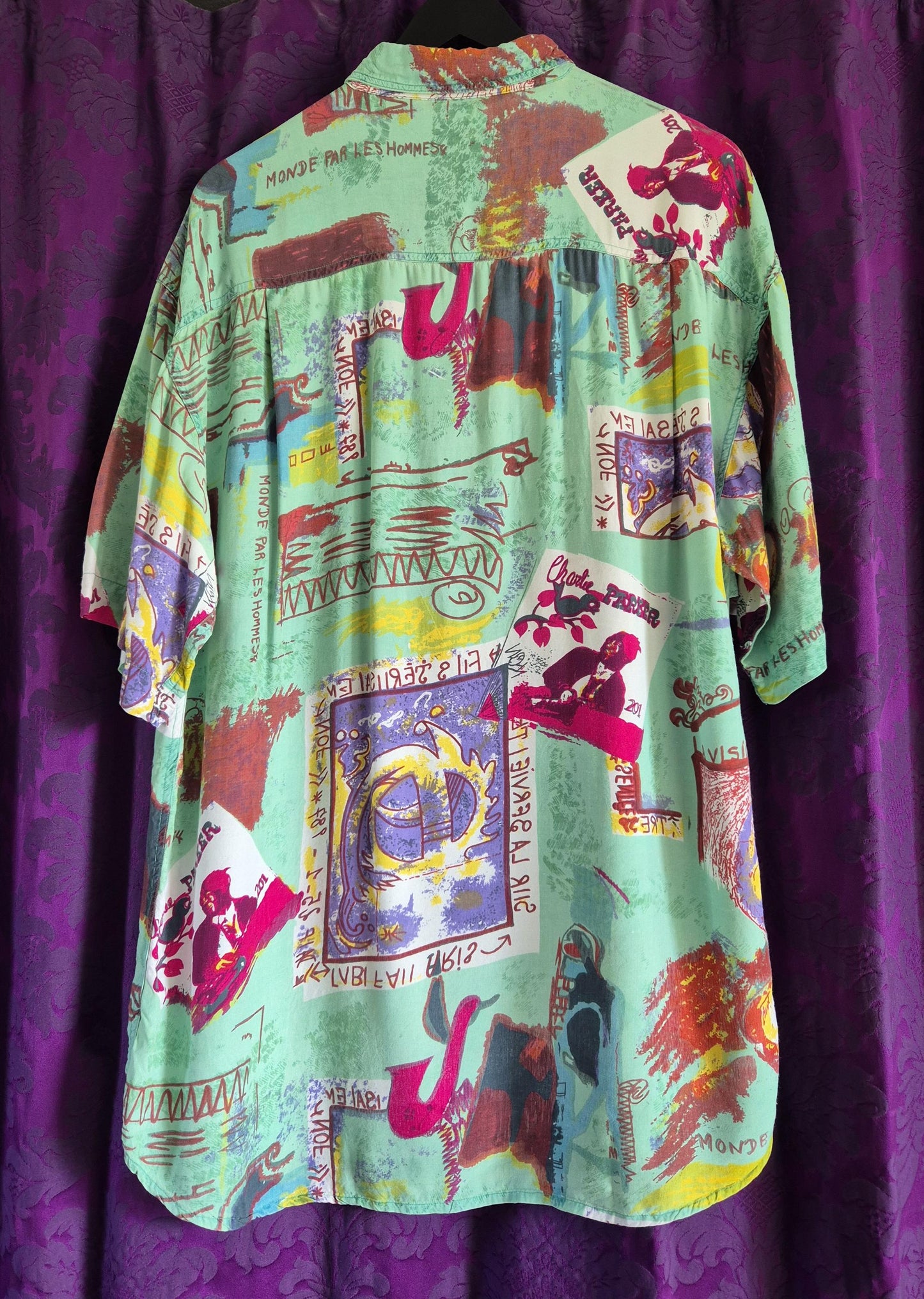 Vintage 1990s Charlie Parker Art Print Summer Shirt