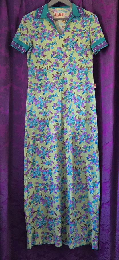 JPG Jean's by Jean Paul Gaultier Floral Print Maxi Polo Shirt Dress
