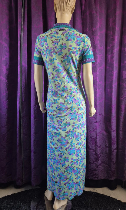 JPG Jean's by Jean Paul Gaultier Floral Print Maxi Polo Shirt Dress