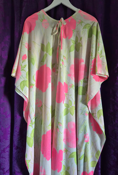 Neon Floral 1960s Caftan by Butterfield 8
