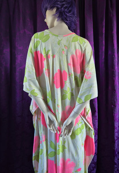Neon Floral 1960s Caftan by Butterfield 8