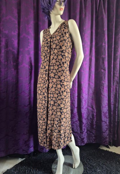 Vintage LIBERTY of London Leaf Print Rayon Tunic Dress