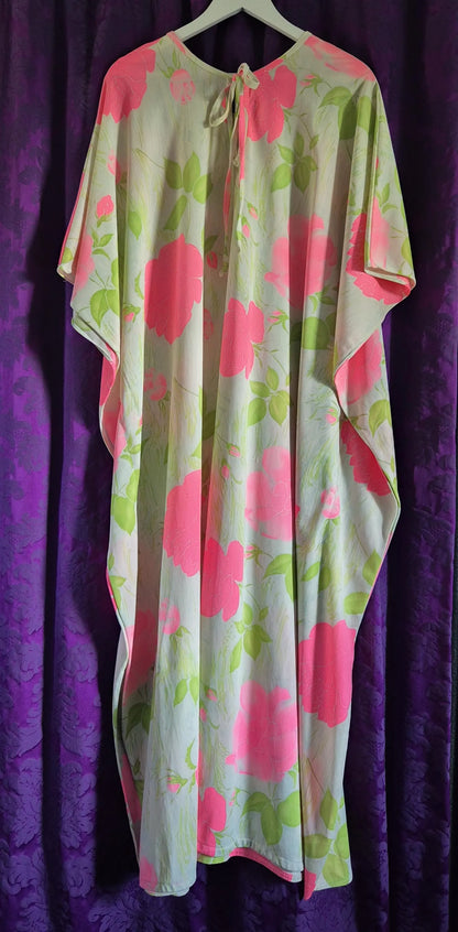 Neon Floral 1960s Caftan by Butterfield 8
