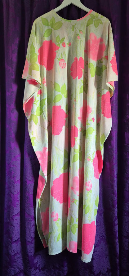 Neon Floral 1960s Caftan by Butterfield 8