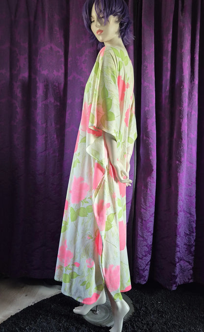 Neon Floral 1960s Caftan by Butterfield 8