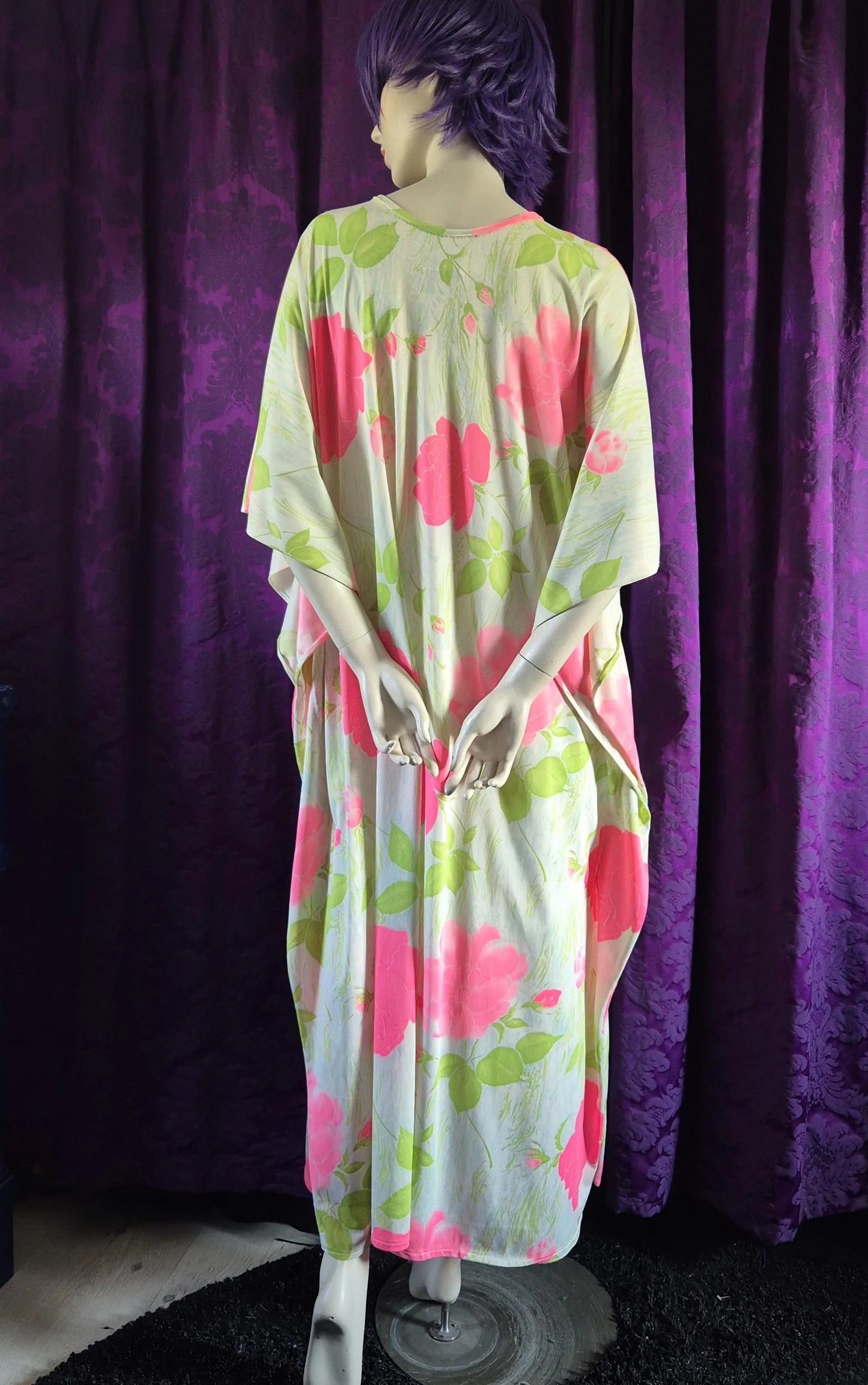 Neon Floral 1960s Caftan by Butterfield 8