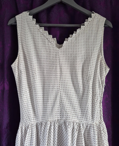 Cotton Spotted 1950s Circle Skirt Dress