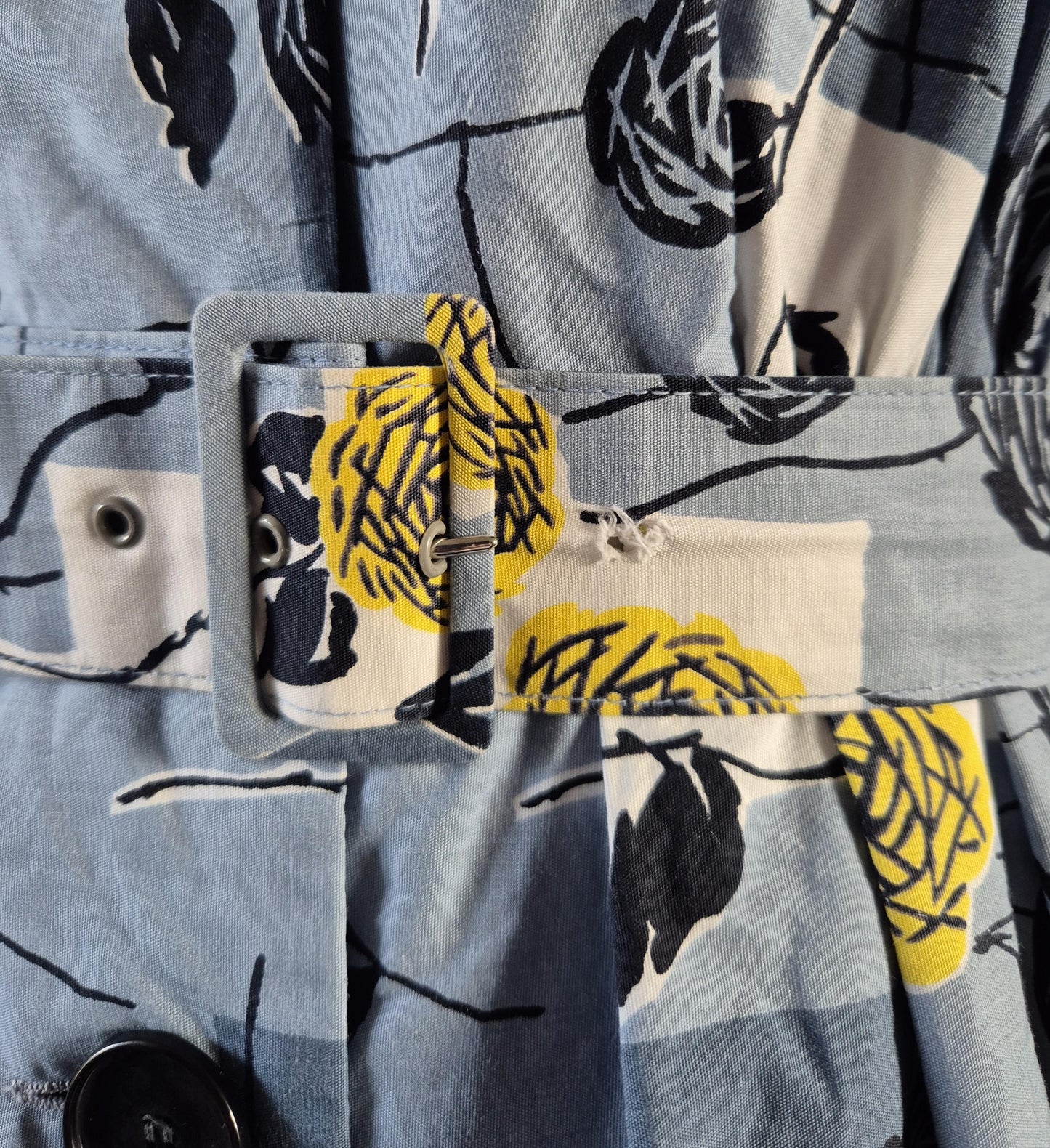 Cotton rose print 1950s shirtwaist dress by Wendy the Heart of Fashion