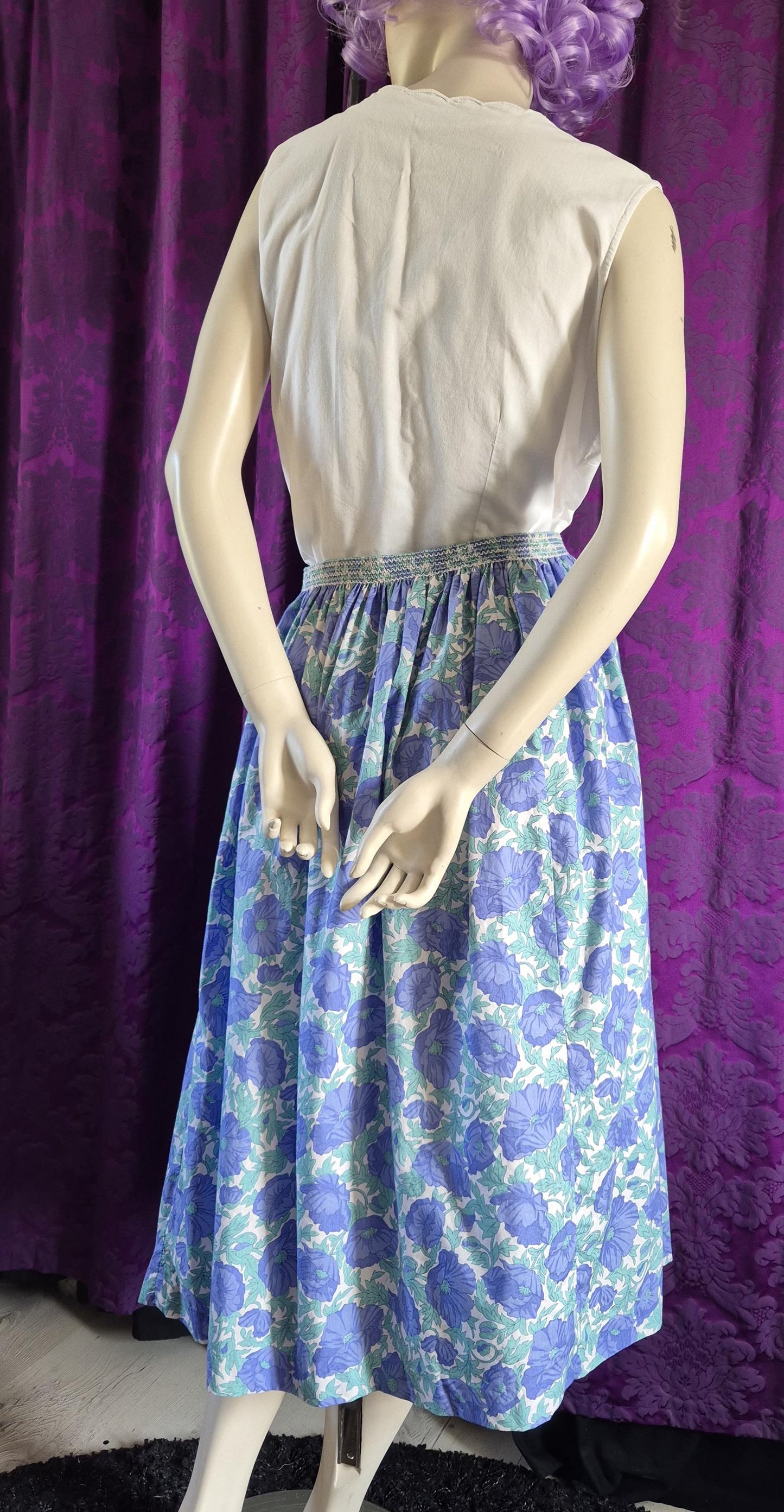 Vintage Liberty of London Cotton Floral Print Skirt