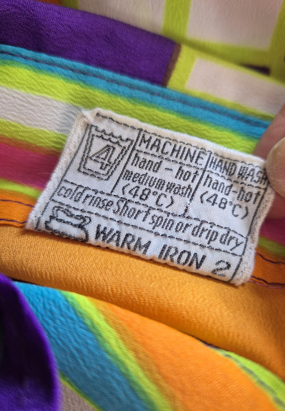 Vintage 1970s Psychedelic Geometric Print Shirt