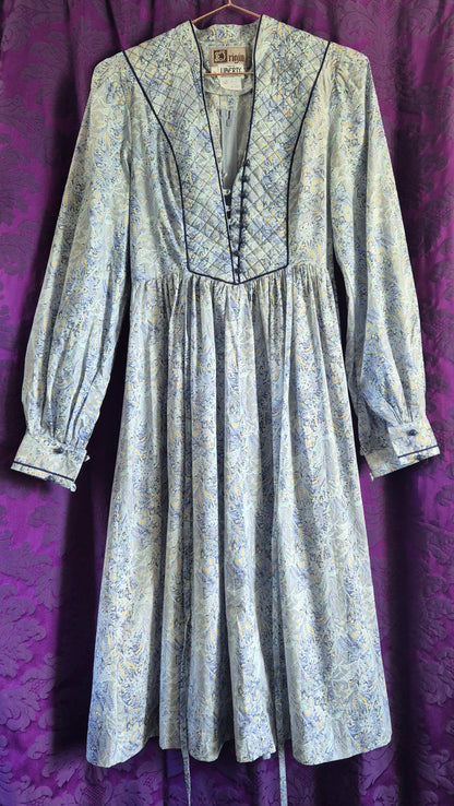 Vintage 1970s Origin for Liberty of London Cotton Print Smock Dress
