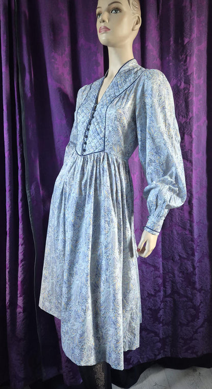 Vintage 1970s Origin for Liberty of London Cotton Print Smock Dress