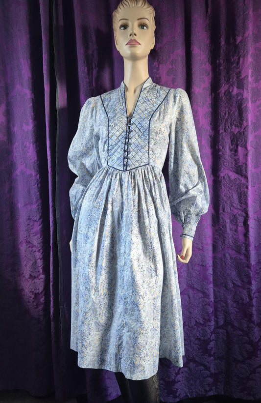 Vintage 1970s Origin for Liberty of London Cotton Print Smock Dress