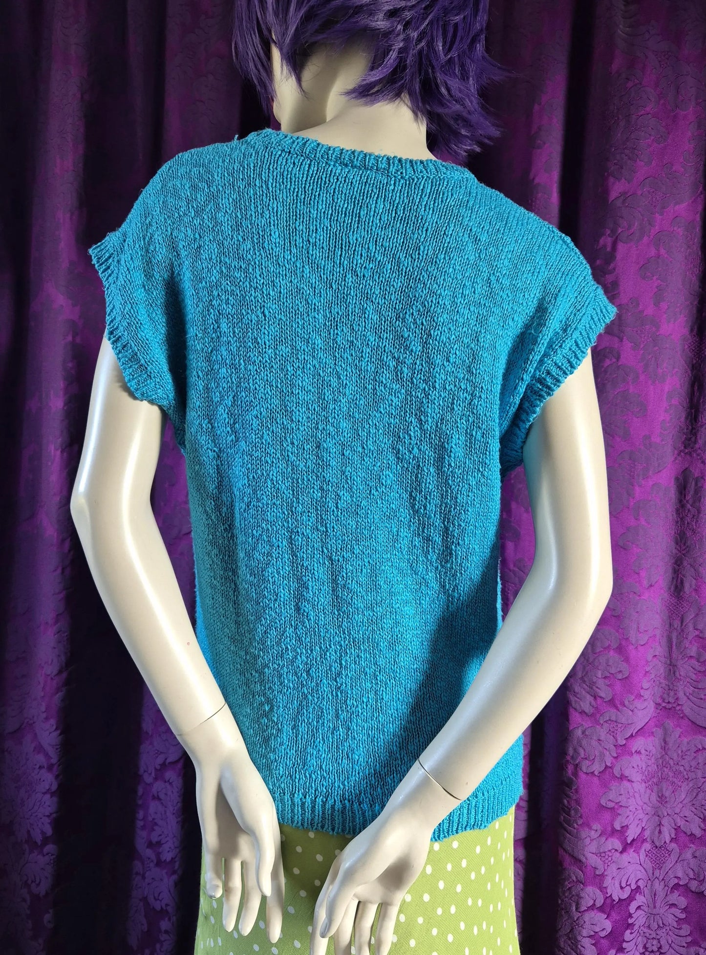 Vintage Beach Umbrella Seaside Scene Knit by Gino Baraldi