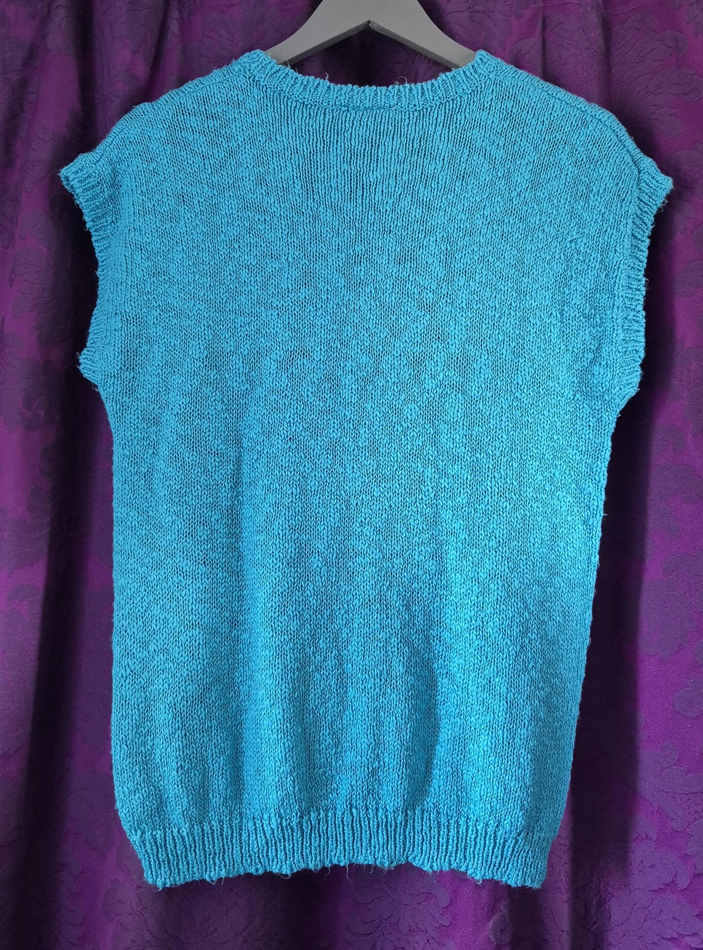 Vintage Beach Umbrella Seaside Scene Knit by Gino Baraldi