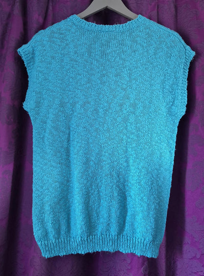 Vintage Beach Umbrella Seaside Scene Knit by Gino Baraldi