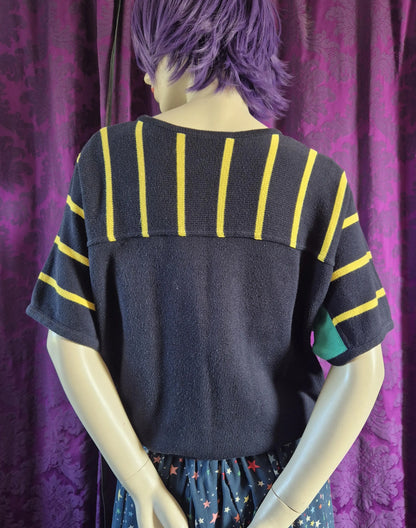 Vintage 1980s Novelty Angel Fish Beaded Jumper