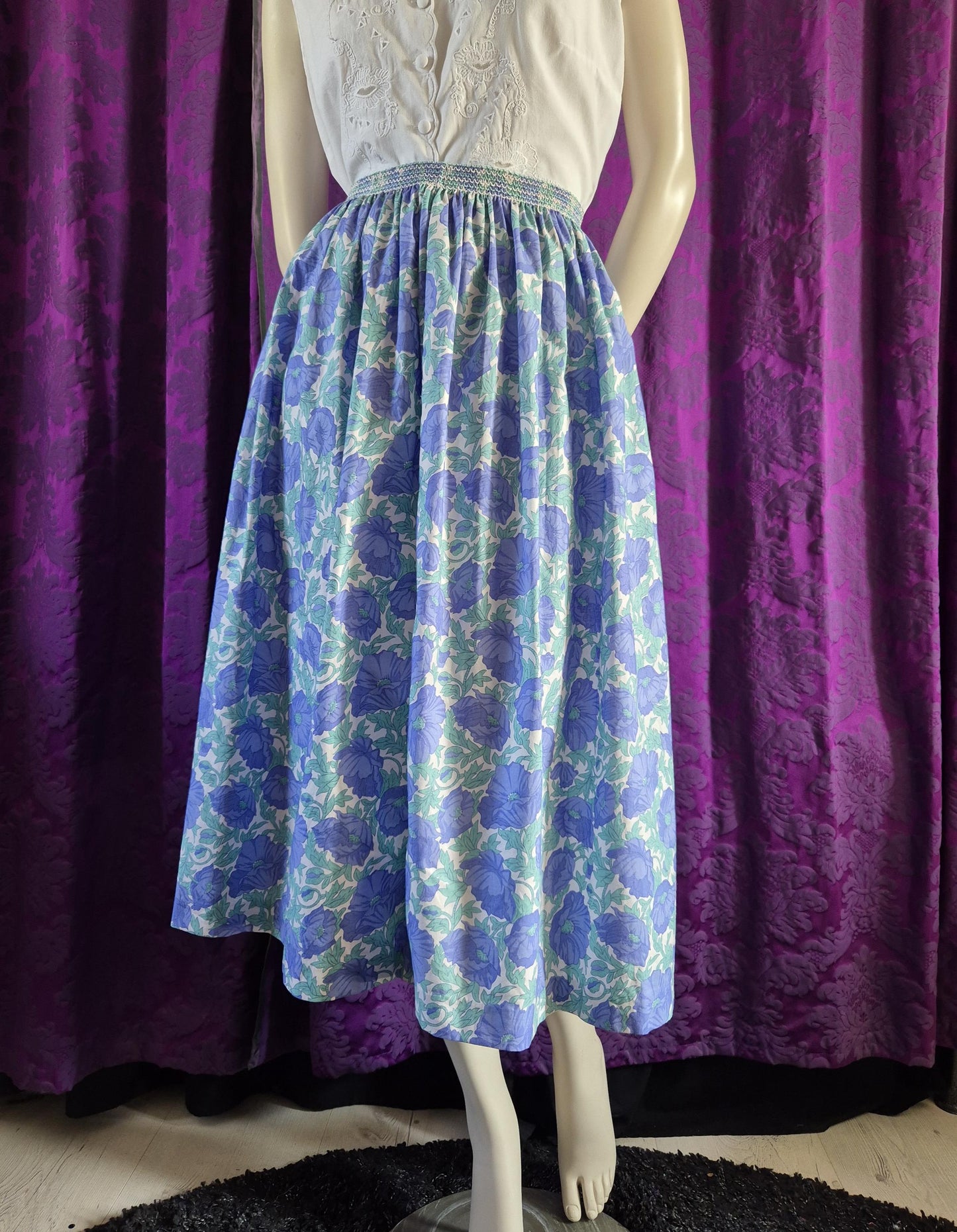 Vintage Liberty of London Cotton Floral Print Skirt