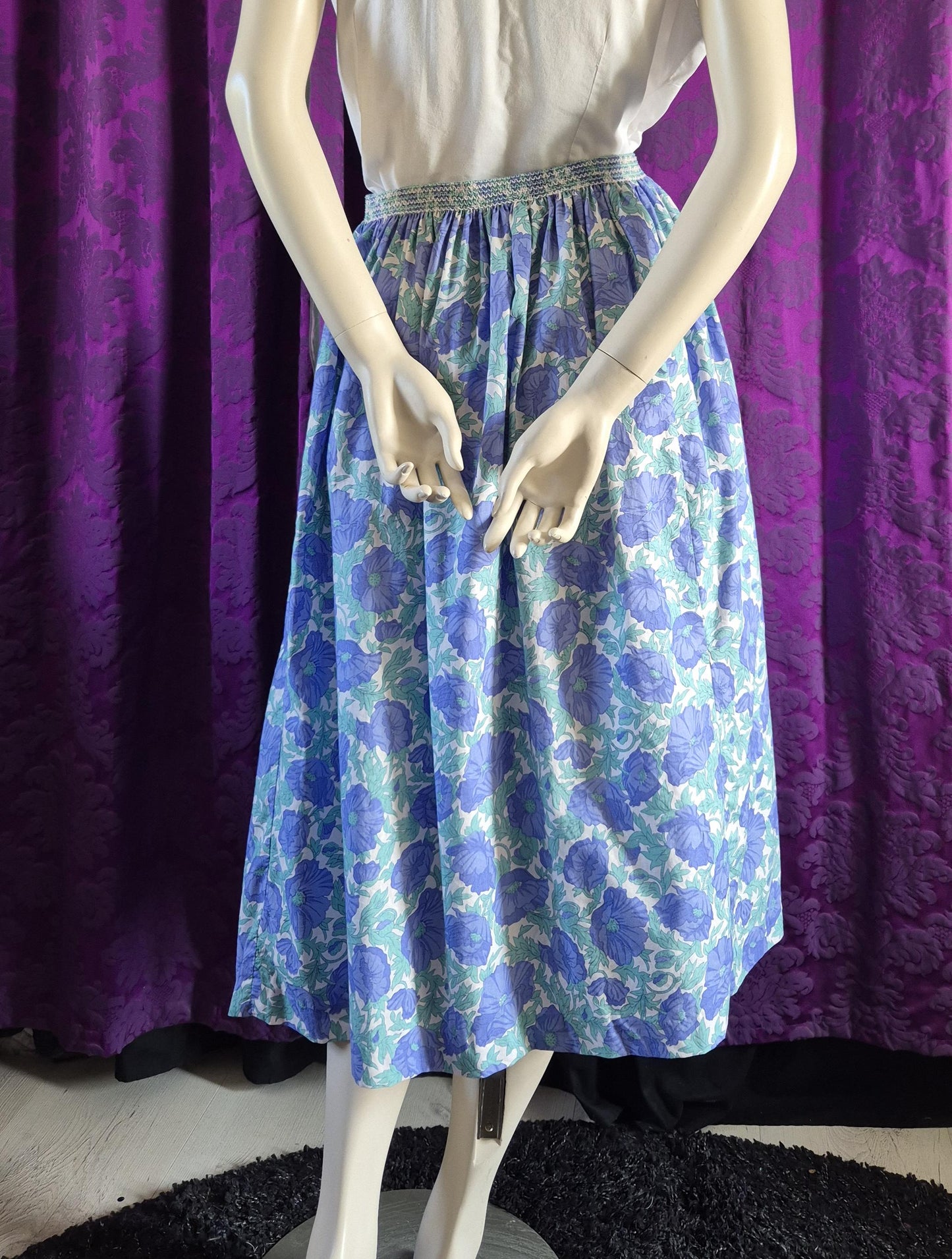 Vintage Liberty of London Cotton Floral Print Skirt