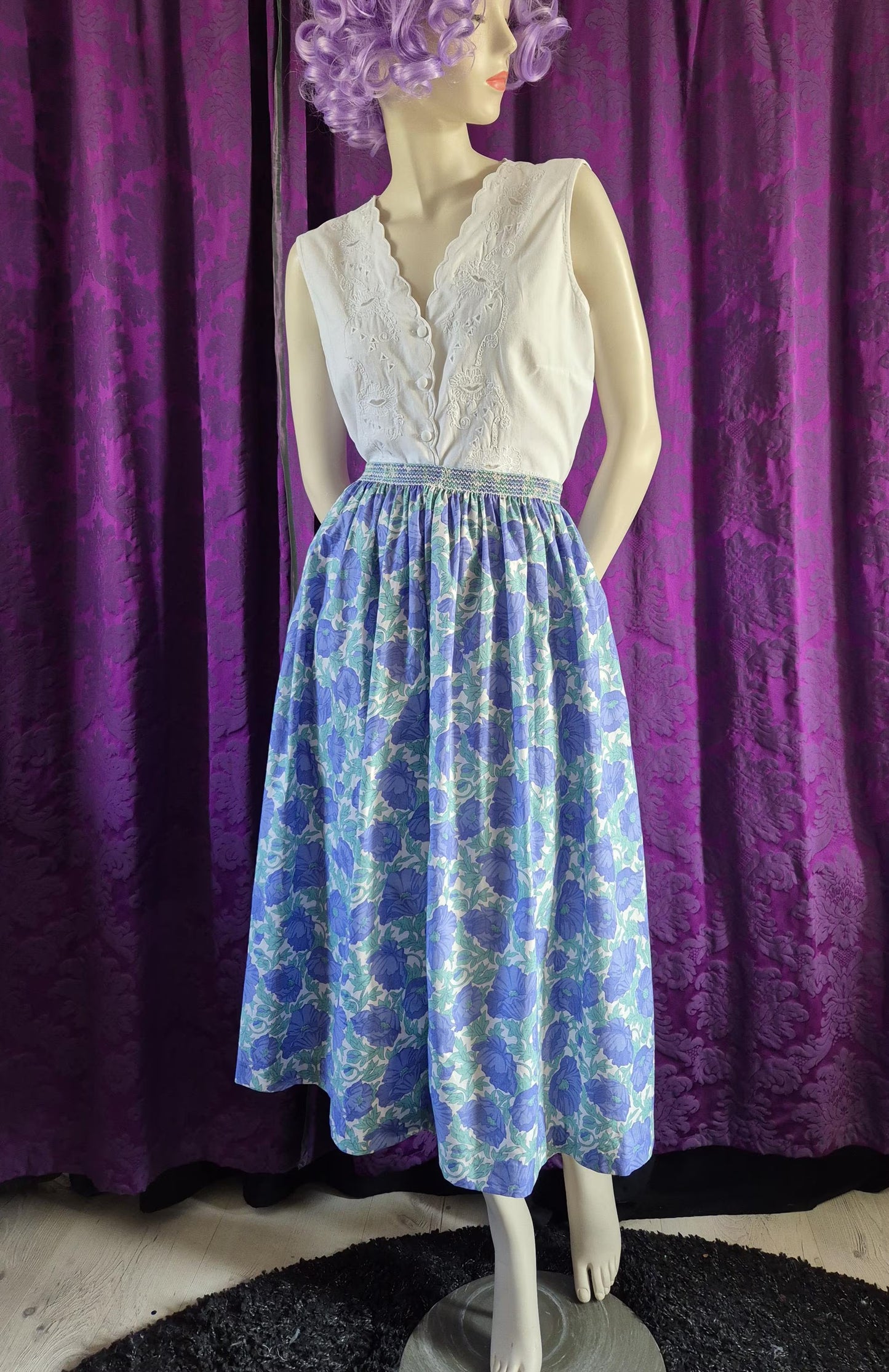 Vintage Liberty of London Cotton Floral Print Skirt