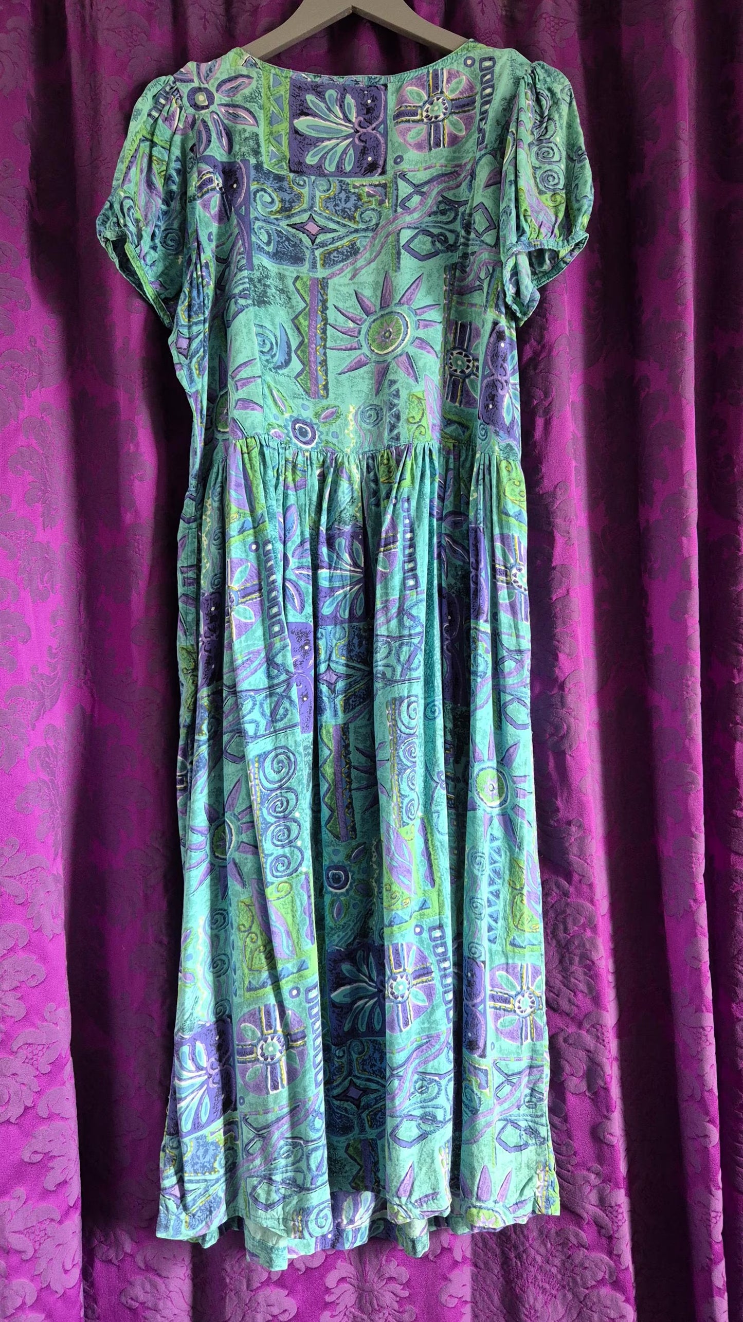 Vintage 1980s Cotton Print "Bo-Peep" Dress