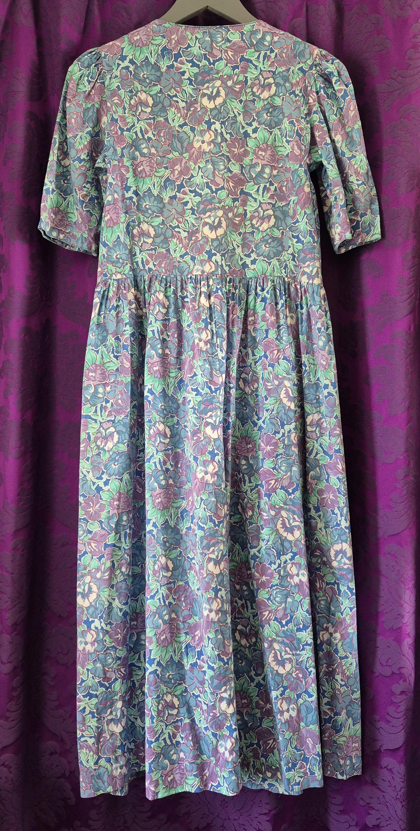 Vintage 1980s Cotton Floral Dress